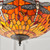 Interiors 1900 Dragonfly 3 Light Dark Bronze with Flame Inverted Medium Tiffany Pendant Light 