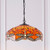 Interiors 1900 Dragonfly 3 Light Dark Bronze with Flame Medium Tiffany Pendant Light 