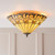 Interiors 1900 Jamelia 2 Light Black Medium Tiffany Flush Ceiling Light 