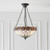 Interiors 1900 Hutchinson 3 Light Dark Bronze Inverted Medium Tiffany Pendant Light 