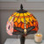 Interiors 1900 Dragonfly Dark Bronze with Flame Tiffany Table Lamp 