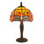 Interiors 1900 Dragonfly Dark Bronze with Flame Tiffany Table Lamp 