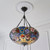 Interiors 1900 Sullivan 3 Light Dark Bronze Tiffany Pendant Light 