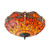 Interiors 1900 Dragonfly 2 Light Dark Bronze with Flame Medium Tiffany Flush Ceiling Light 