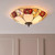 Interiors 1900 Ingram 2 Light Dark Bronze Tiffany Flush Ceiling Light 