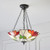 Interiors 1900 Botanica 3 Light Dark Bronze Inverted Tiffany Pendant Light 