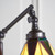 Interiors 1900 Dark Star Satin Black Adjustable Tiffany Task Floor Lamp 
