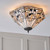 Interiors 1900 Metropolitan 2 Light Dark Bronze Tiffany Flush Ceiling Light 