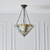 Interiors 1900 Lloyd 3 Light Dark Bronze Inverted Medium Tiffany Pendant Light 