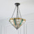 Interiors 1900 Lloyd 3 Light Dark Bronze Inverted Medium Tiffany Pendant Light 