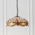 Interiors 1900 Dragonfly 3 Light Dark Bronze with Beige Medium Tiffany Pendant Light 