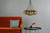 David Hunt Apollo 7 Light Antique Brass with Amber Glass Pendant Light 