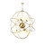 David Hunt Liberty 8 Light Butter Brass with Opal Glass Pendant Light 