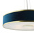 Dar Lighting Alvaro 6 Light Brushed Brass and Velvet Blue Shaded Pendant Light 
