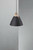 DFTP Strap 36 Black with White Opal Glass and Leather Strap Pendant Light - Clearance 