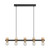 Eglo Lighting Chieveley 5 Light Black with Wood Bar Pendant Light - Clearance 