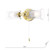 Elba 2 Light Polished Gold Glass IP44 Bathroom Wall Light