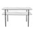 Agnesa 2 Tier Matt Black with Light Marble Effect Console Table