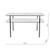 Agnesa 2 Tier Matt Black with Light Marble Effect Console Table