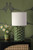 Jayden Green Reactive Glaze With Shade Table Lamp