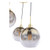 Lycia 3 Light Polished Gold with Gold Ombre Glass Cluster Pendant Light