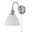 Hadano Antique Chrome with Ceramic Domed Shade Wall Light