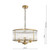 Evelyn 3 Light Antique Bronze and Glass Pendant Light