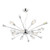 Dar Lighting Kalyssa 10 Light Polished Chrome with Glass Diffuser Pendant Light 