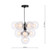 Dar Lighting Vine 10 Light Satin Black with Clear and Opal Glass Pendant Light 