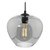 Dar Lighting Shilah Matt Black with Smoked Glass Diffuser Pendant Light 