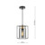 Dar Lighting Tatum Matt Black with Smoked Glass Diffuser Pendant Light 