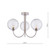 Dar Lighting Jared 3 Light Satin Nickel with Clear Dimpled Glass Semi Flush Ceiling Light 
