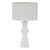 Dar Lighting Rheneas White Glass with Shade Table Lamp 