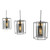 Dar Lighting Tatum 3 Light Matt Black with Smoked Glass Diffuser Bar Pendant Light 