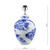 Dar Lighting Simone Blue and White Fish Pattern Base Only Table Lamp 