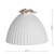 Dar Lighting Accessories White Domed Ceramic 17cm Easy Fit Pendant Shade Only 