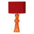 Dar Lighting Rheneas Red Glass with Shade Table Lamp 