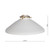 Dar Lighting Accessories White Domed Ceramic 23cm Easy Fit Pendant Shade Only 