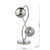 Dar Lighting Lysandra 2 Light Polished Chrome with Smoked Glass Diffuser Table Lamp 