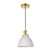 Dar Lighting Hadano Natural Brass with Ceramic Domed Shade Pendant Light 