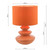 Dar Lighting Discus Ceramic Orange With Shade Table Lamp 