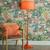 Dar Lighting Toledo Satin Orange with Shade Floor Lamp 