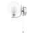 Dar Lighting Cradle Polished Chrome with Clear and Opal Glass Wall Light 