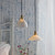 Dar Lighting Hadano Natural Brass with Ceramic Shallow Shade Pendant Light 