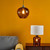 Dar Lighting Leandra Antique Brass and Tortoiseshell Glass Pendant Light 