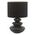 Dar Lighting Discus Ceramic Black With Shade Table Lamp 