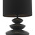 Dar Lighting Discus Ceramic Black With Shade Table Lamp 