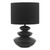 Dar Lighting Discus Ceramic Black With Shade Table Lamp 