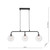 Dar Lighting Feya 3 Light Matt Black with Clear and Opal Glass Bar Pendant Light 