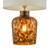 Dar Lighting Leandra 2 Light Tortoiseshell Glass With Shade Table Lamp 